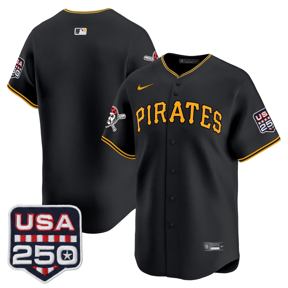 Pittsburgh Pirates USA 250 Fourth of July Vapor Premier Limited Jersey - Stitched