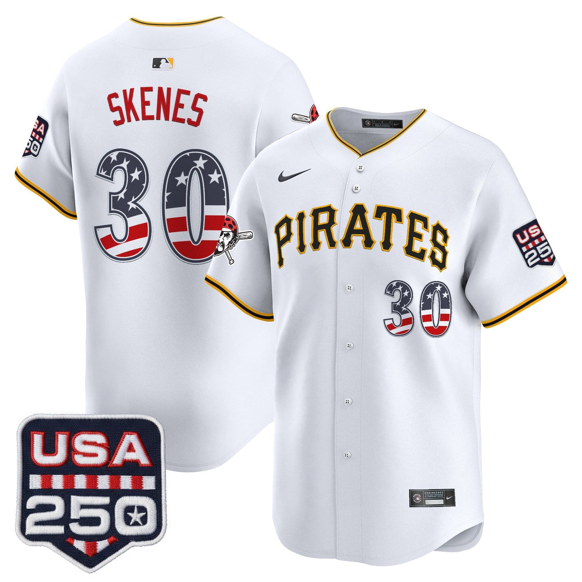 Pittsburgh Pirates USA 250 Fourth of July Vapor Premier Limited Jersey - Stitched