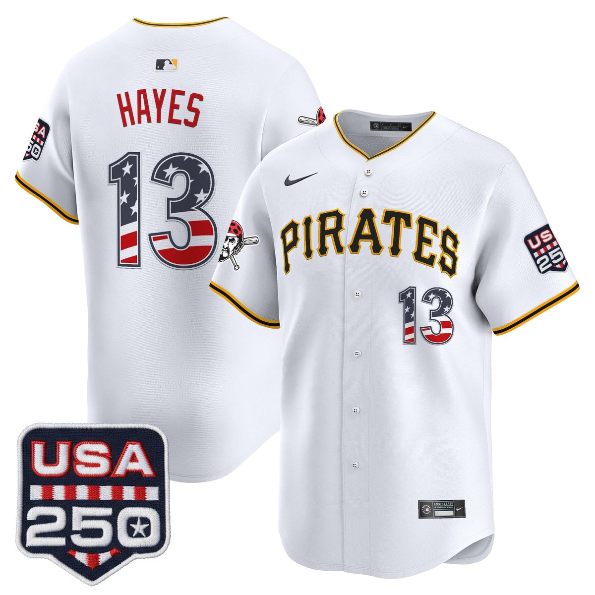 Pittsburgh Pirates USA 250 Fourth of July Vapor Premier Limited Jersey - Stitched