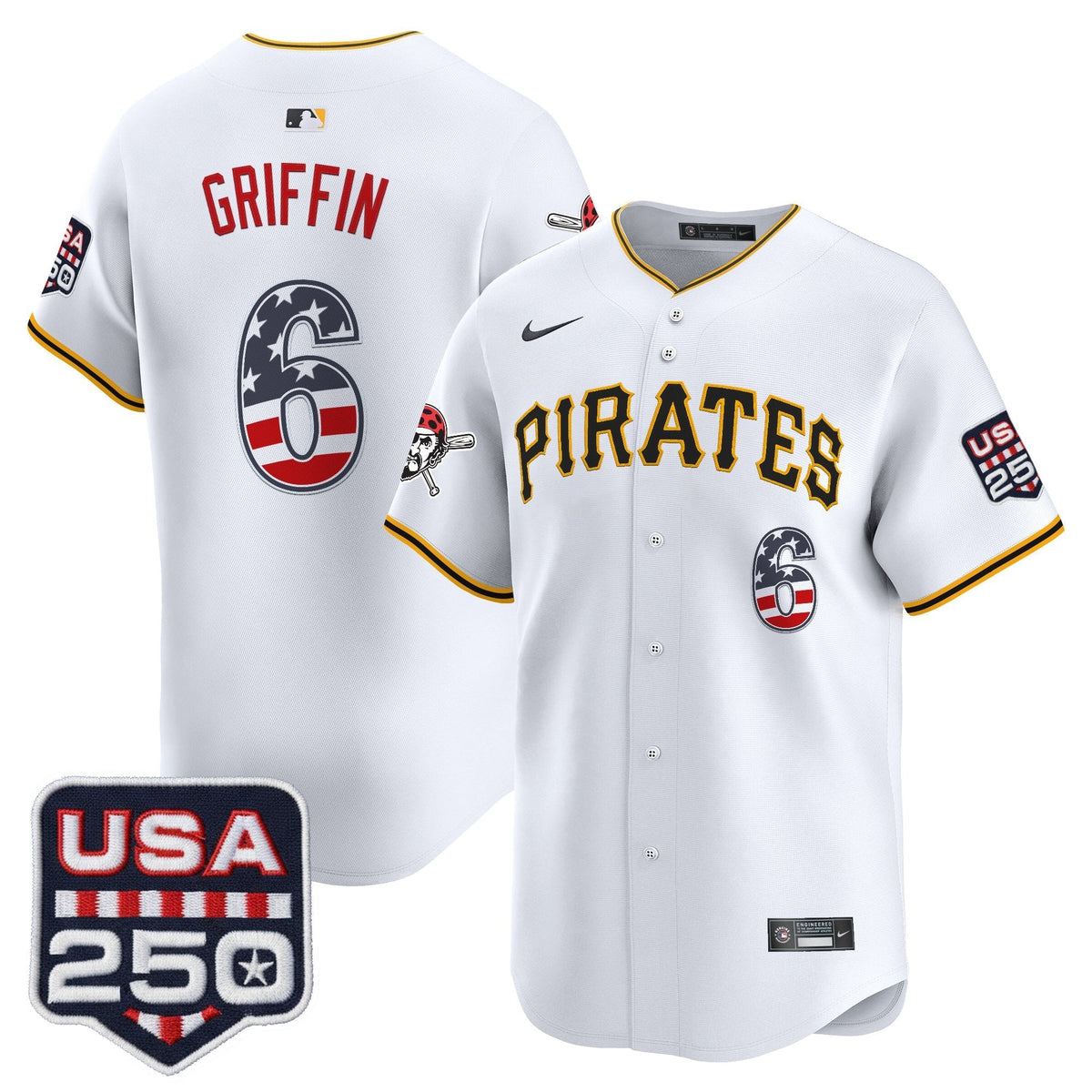 Pittsburgh Pirates USA 250 Fourth of July Vapor Premier Limited Jersey - Stitched