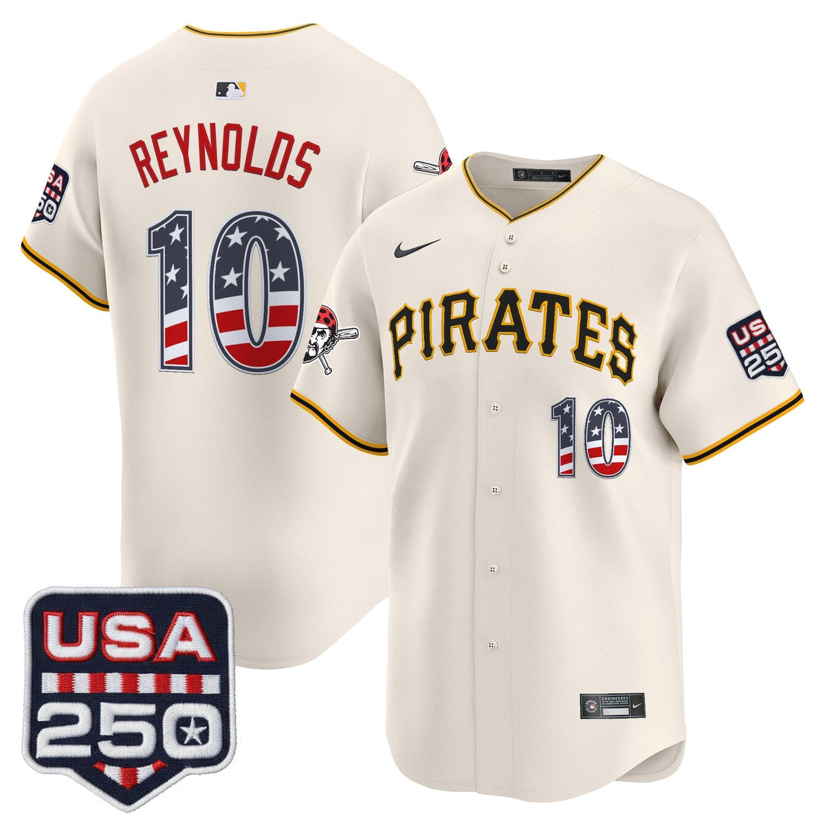 Pittsburgh Pirates USA 250 Fourth of July Vapor Premier Limited Jersey - Stitched