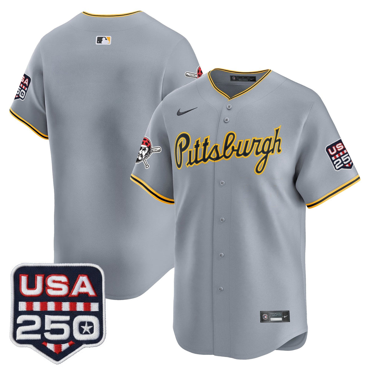 Pittsburgh Pirates USA 250 Fourth of July Vapor Premier Limited Jersey - Stitched