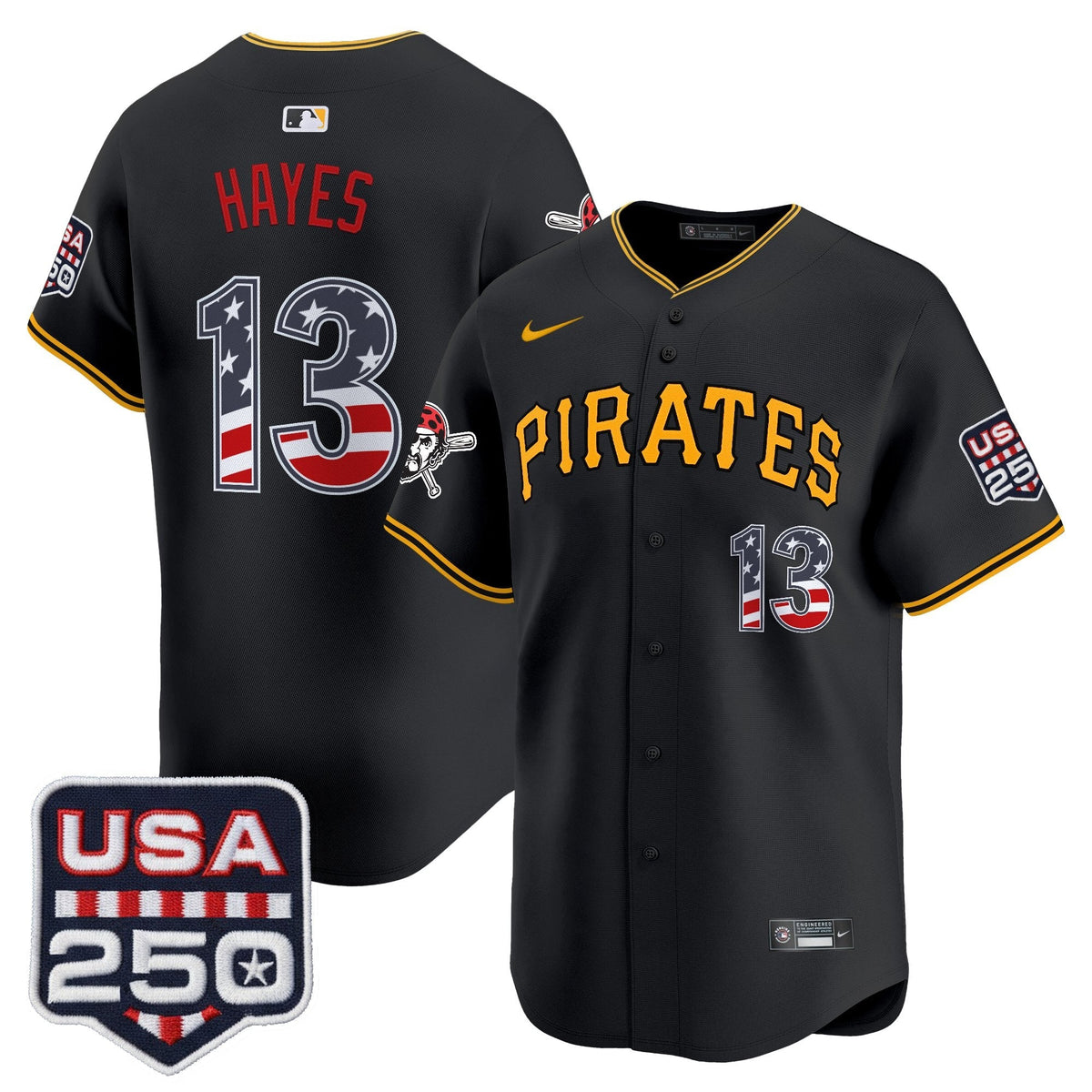 Pittsburgh Pirates USA 250 Fourth of July Vapor Premier Limited Jersey - Stitched