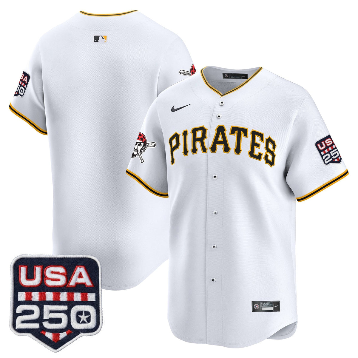 Pittsburgh Pirates USA 250 Fourth of July Vapor Premier Limited Jersey - Stitched