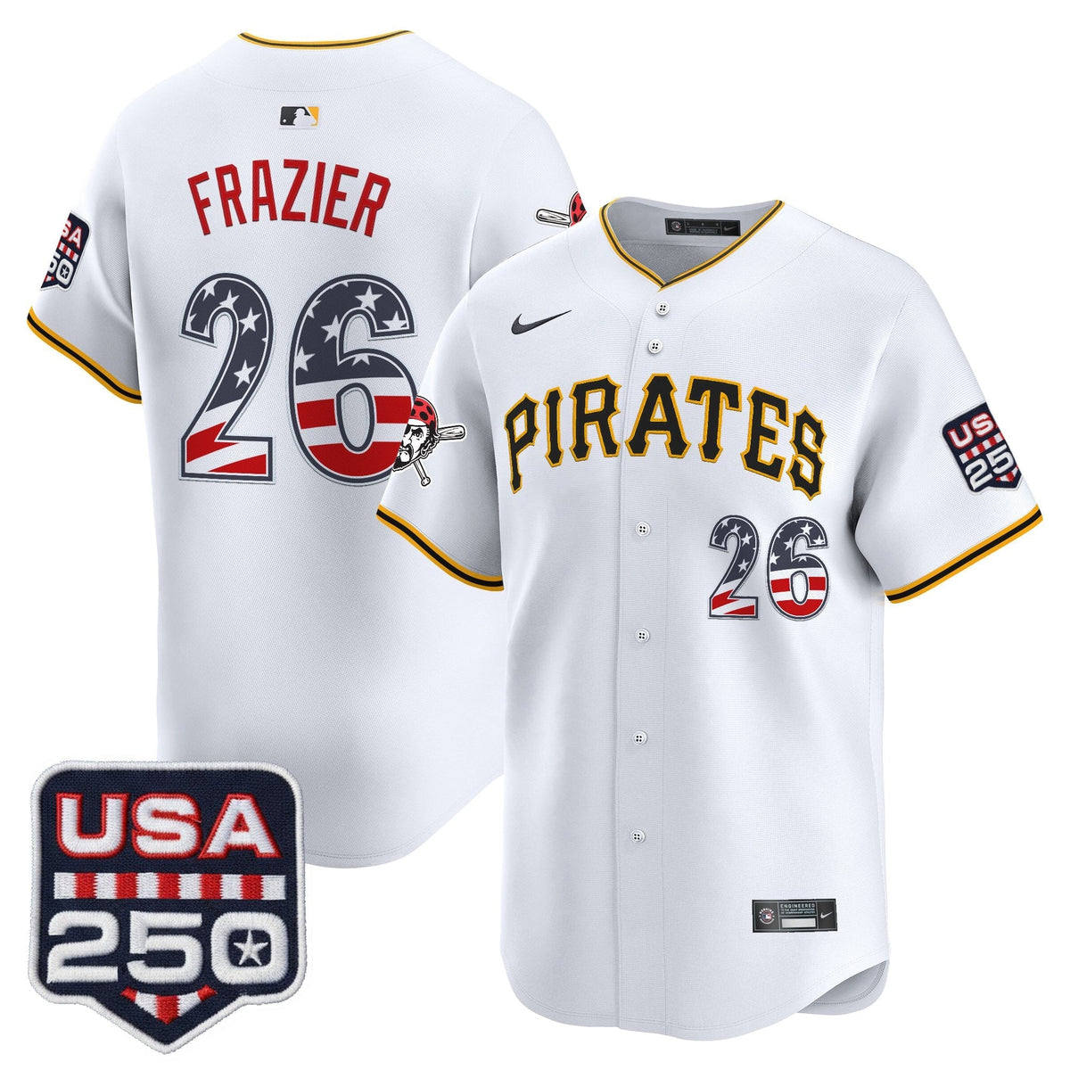 Pittsburgh Pirates USA 250 Fourth of July Vapor Premier Limited Jersey - Stitched