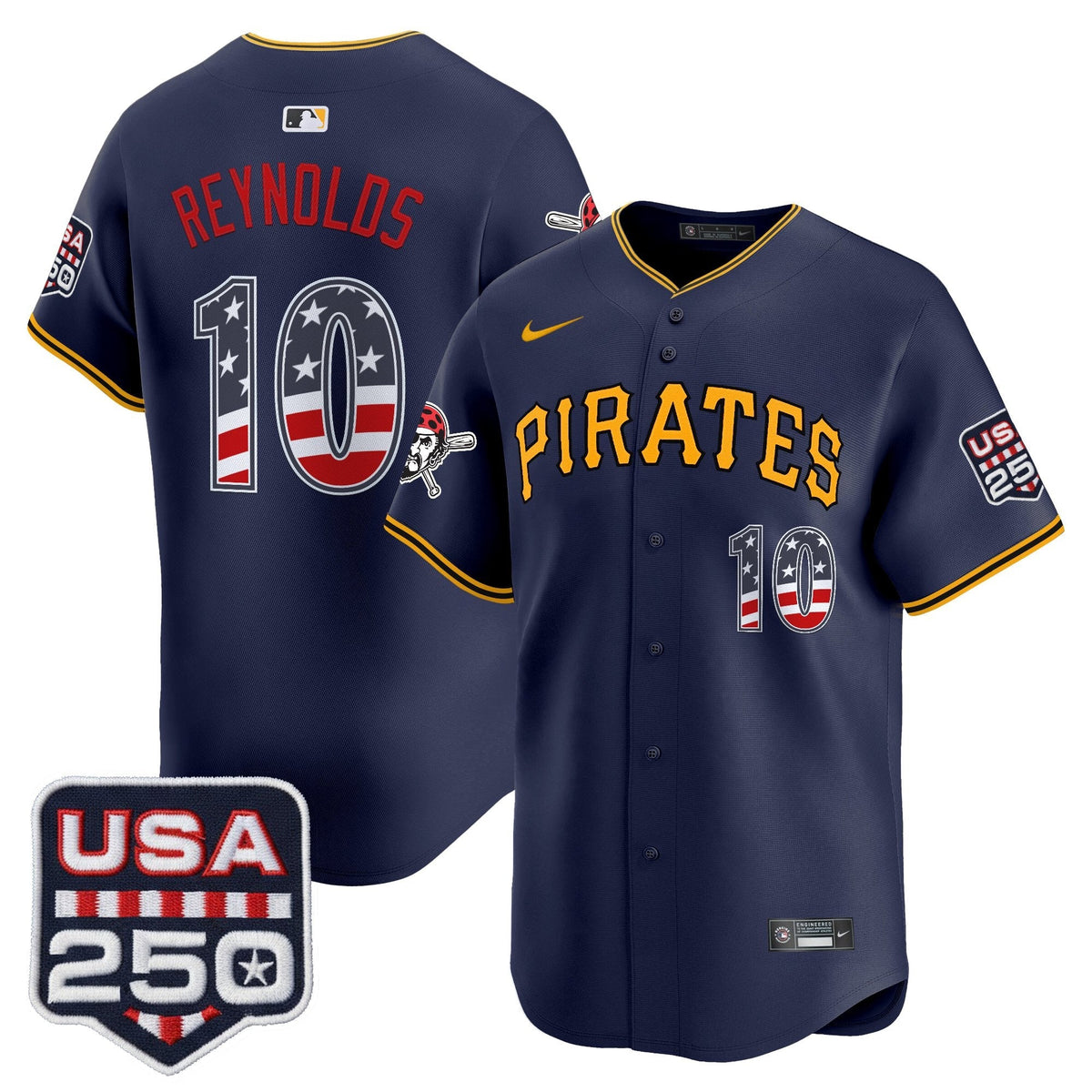 Pittsburgh Pirates USA 250 Fourth of July Vapor Premier Limited Jersey - Stitched