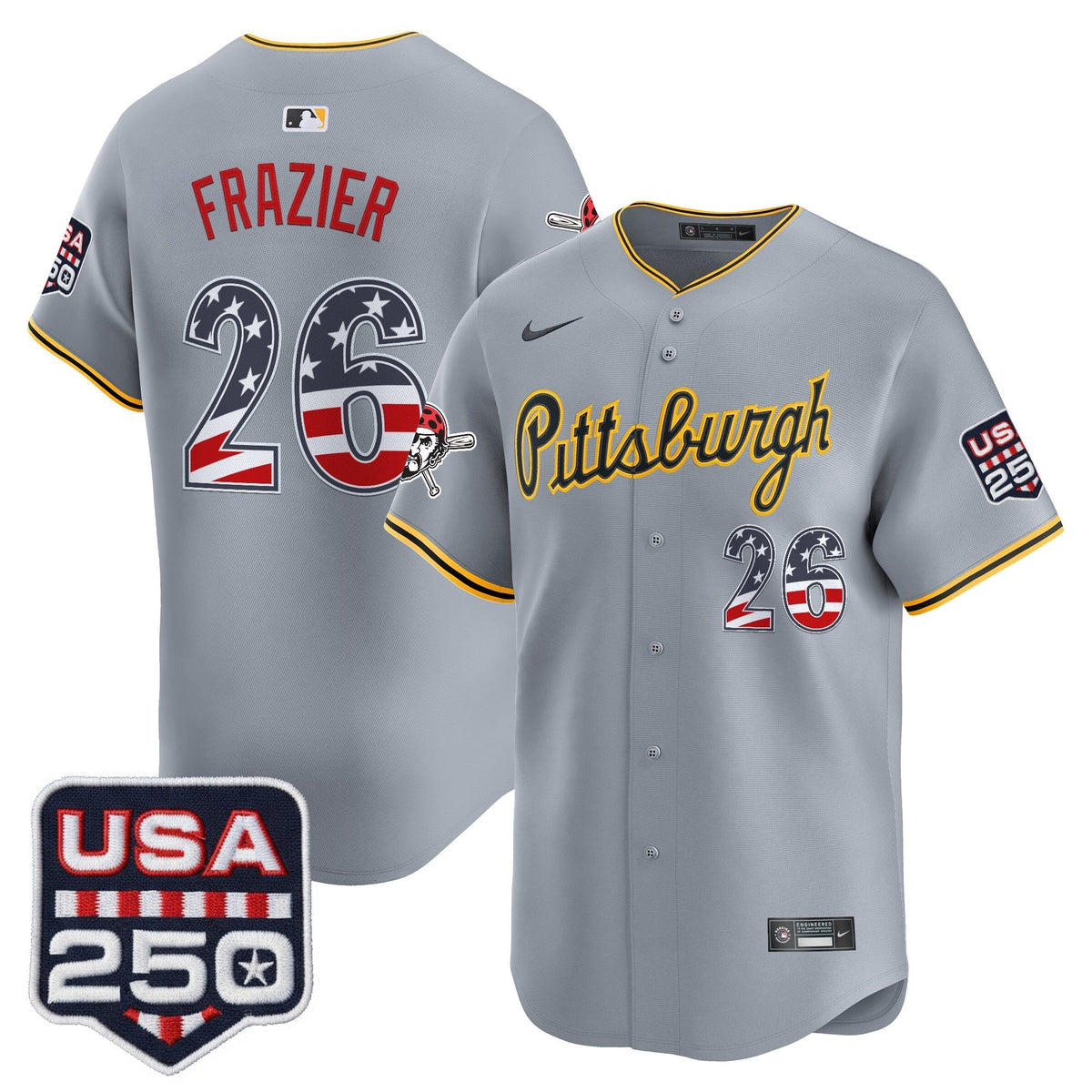 Pittsburgh Pirates USA 250 Fourth of July Vapor Premier Limited Jersey - Stitched