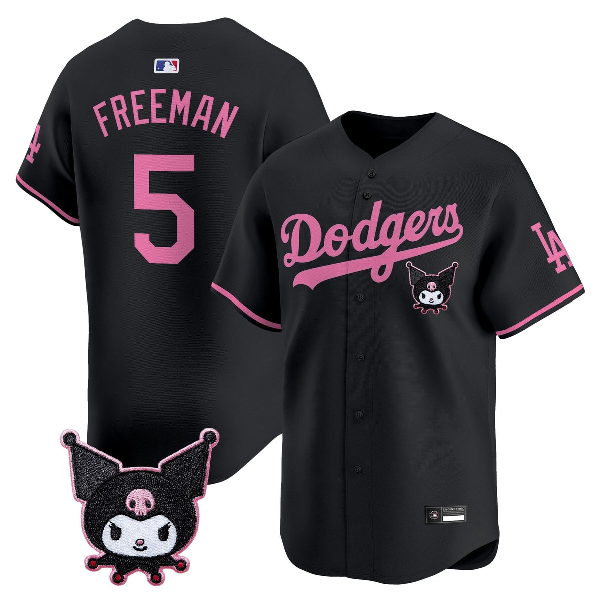 Los Angeles Dodgers x Kuromi Vapor Premier Limited Jersey - Stitched