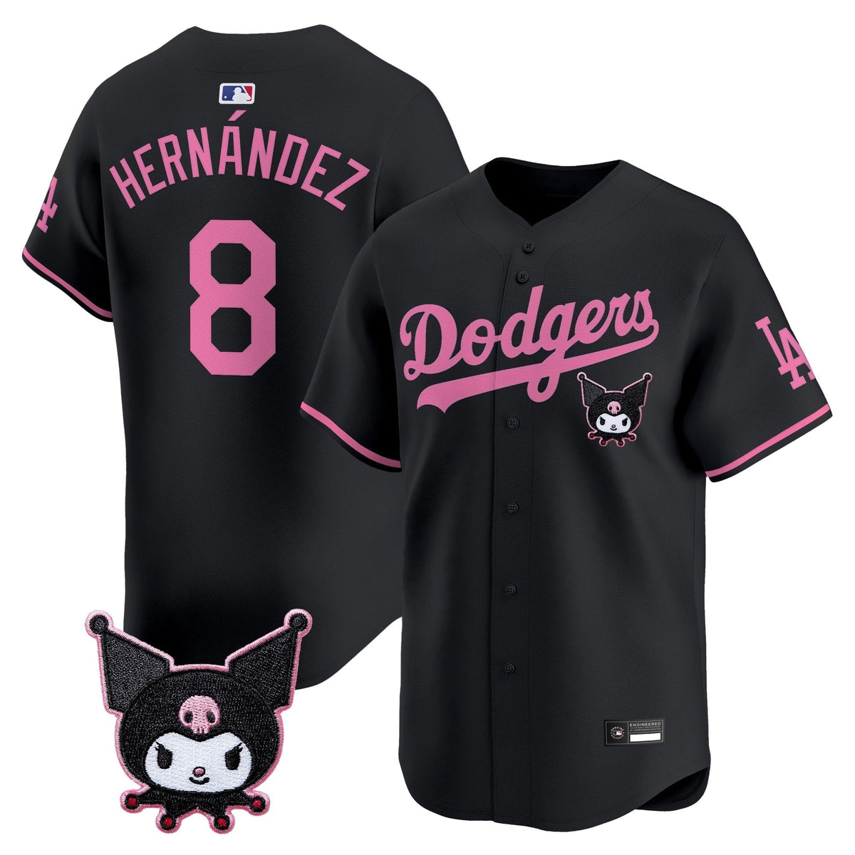 Los Angeles Dodgers x Kuromi Vapor Premier Limited Jersey - Stitched