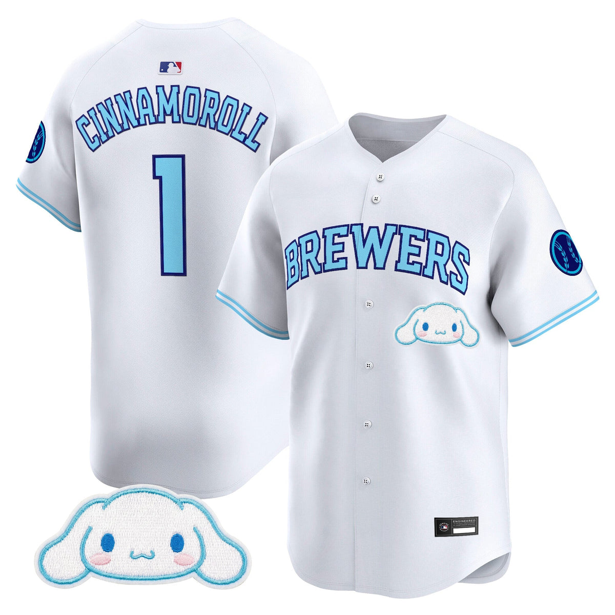 Milwaukee Brewers x Sanrio Friends Vapor Premier Limited Jersey - Stitched-Cuztomshoes
