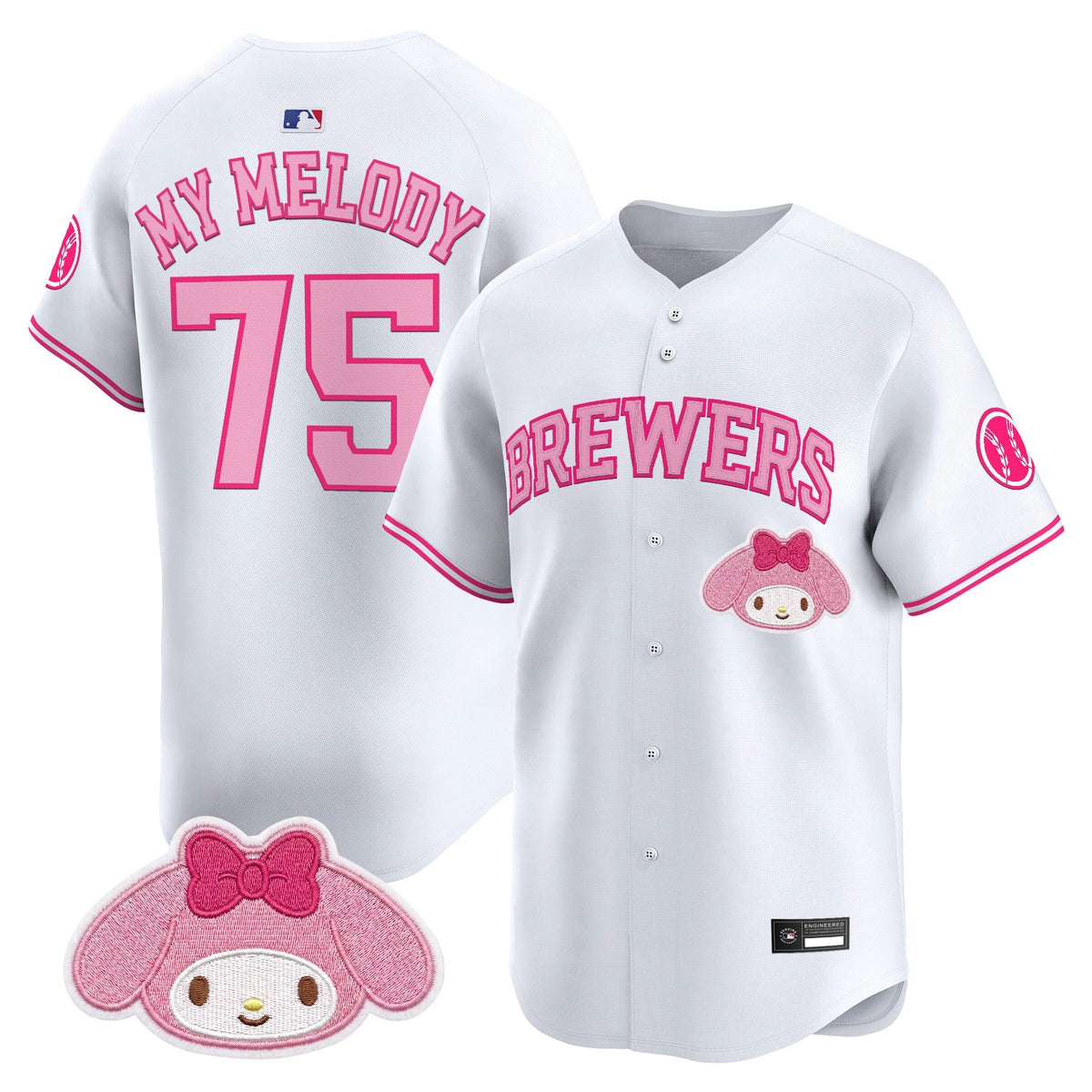 Milwaukee Brewers x Sanrio Friends Vapor Premier Limited Jersey - Stitched-Cuztomshoes