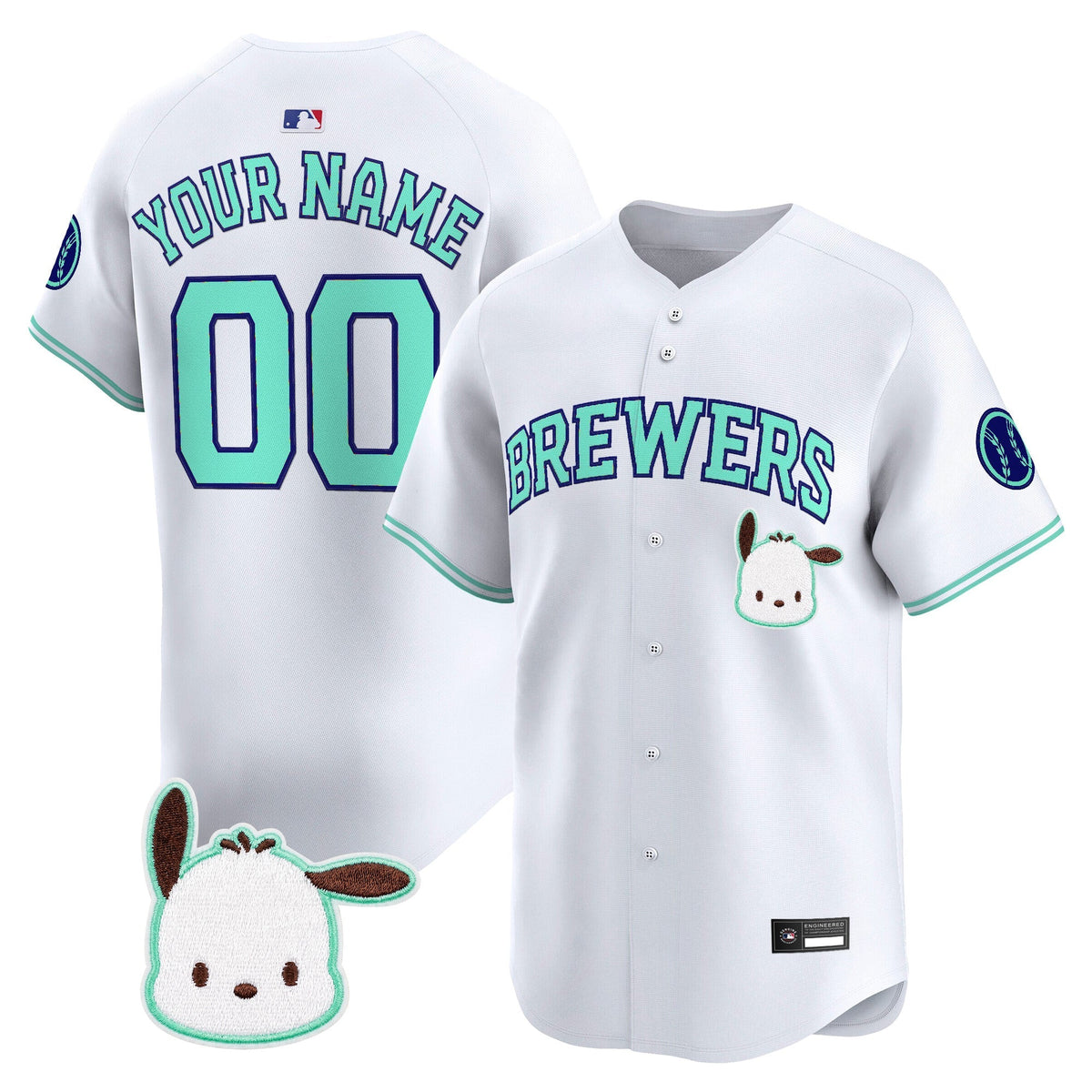 Milwaukee Brewers x Sanrio Friends Vapor Premier Limited Custom Jersey - Stitched-Cuztomshoes