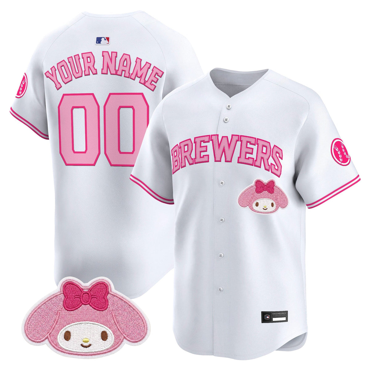 Milwaukee Brewers x Sanrio Friends Vapor Premier Limited Custom Jersey - Stitched-Cuztomshoes