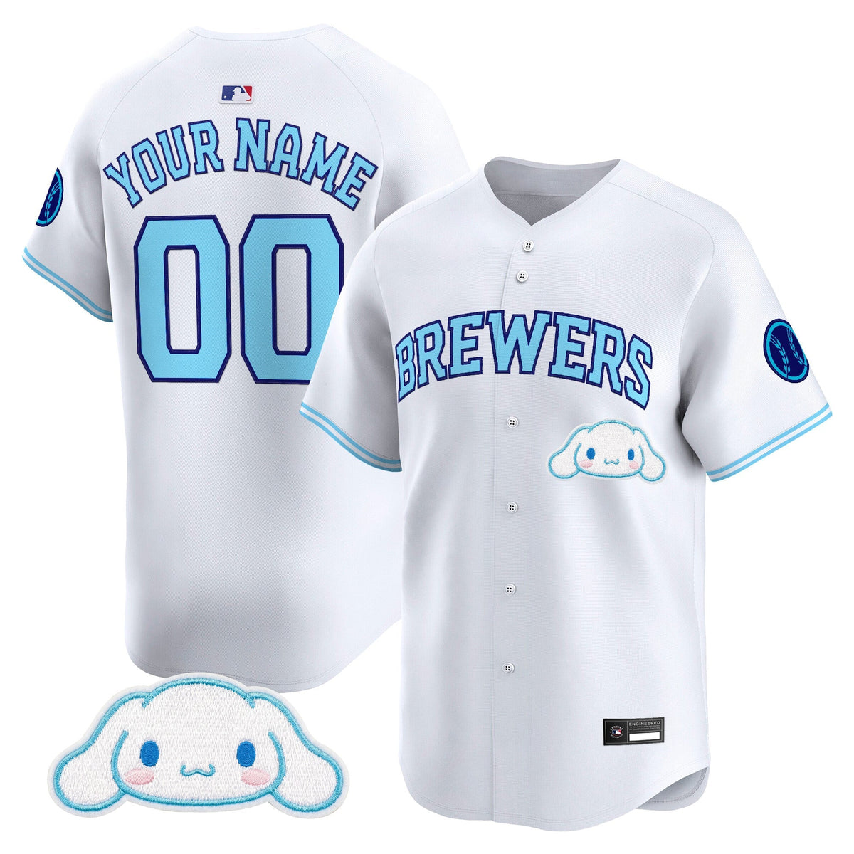Milwaukee Brewers x Sanrio Friends Vapor Premier Limited Custom Jersey - Stitched-Cuztomshoes