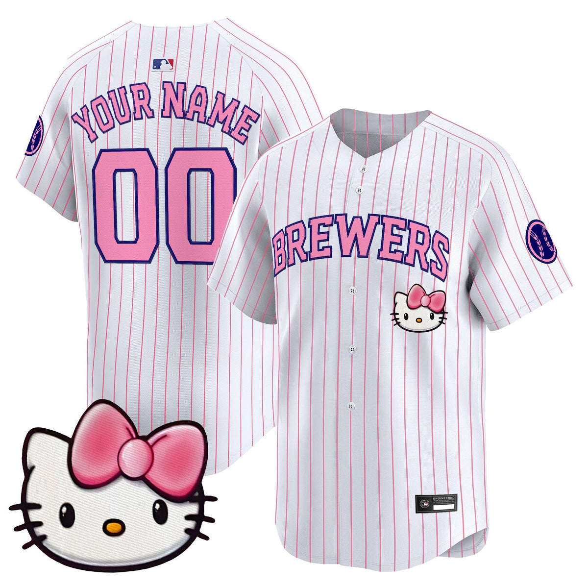 Milwaukee Brewers x Sanrio Friends Vapor Premier Limited Custom Jersey - Stitched-Cuztomshoes