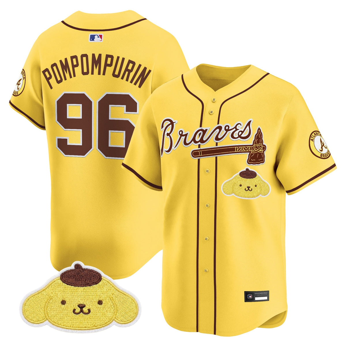 Atlanta Braves x Sanrio Friends Vapor Premier Limited Jersey - Stitched-Cuztomshoes