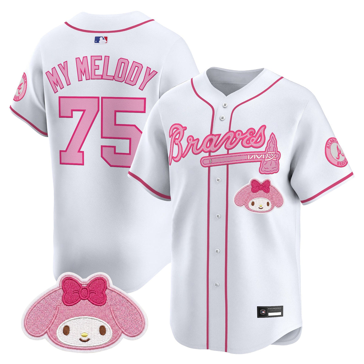 Atlanta Braves x Sanrio Friends Vapor Premier Limited Jersey - Stitched-Cuztomshoes