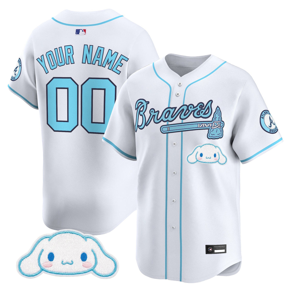 Atlanta Braves x Sanrio Friends Vapor Premier Limited Custom Jersey - Stitched-Cuztomshoes