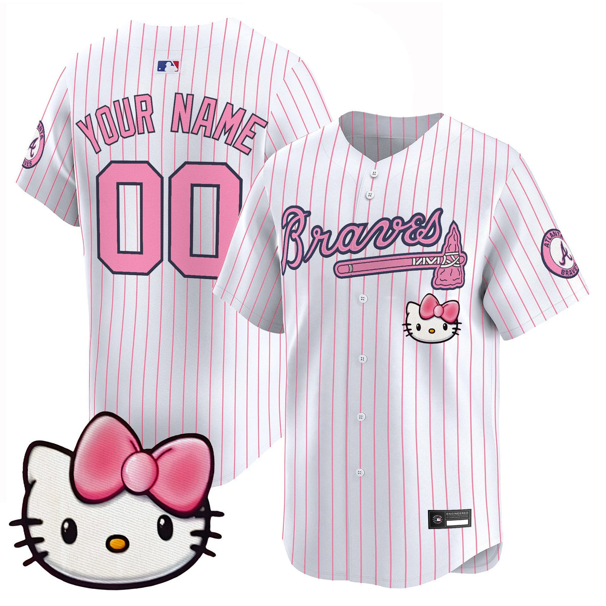 Atlanta Braves x Sanrio Friends Vapor Premier Limited Custom Jersey - Stitched-Cuztomshoes