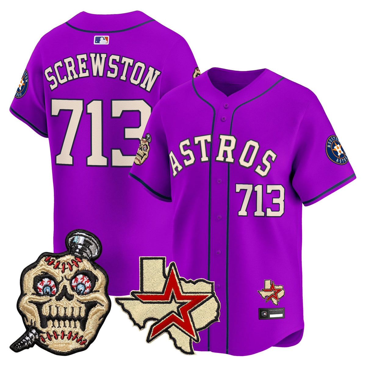 Houston Astros Screwed Up Click Vapor Premier Limited Jersey - Stitched-Cuztomshoes
