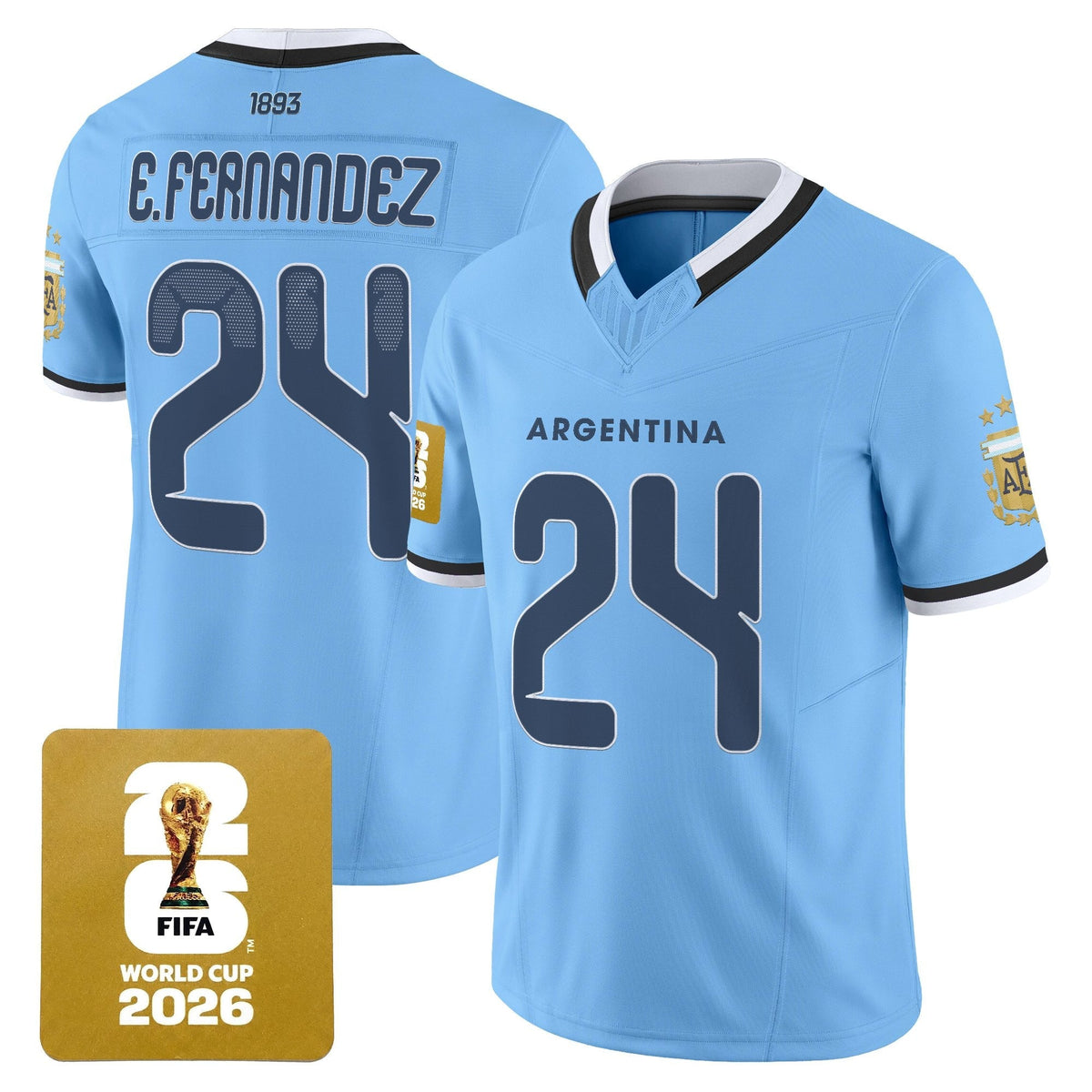 Argentina 2026 World Cup Vapor Football Jersey - Stitched-Cuztomshoes