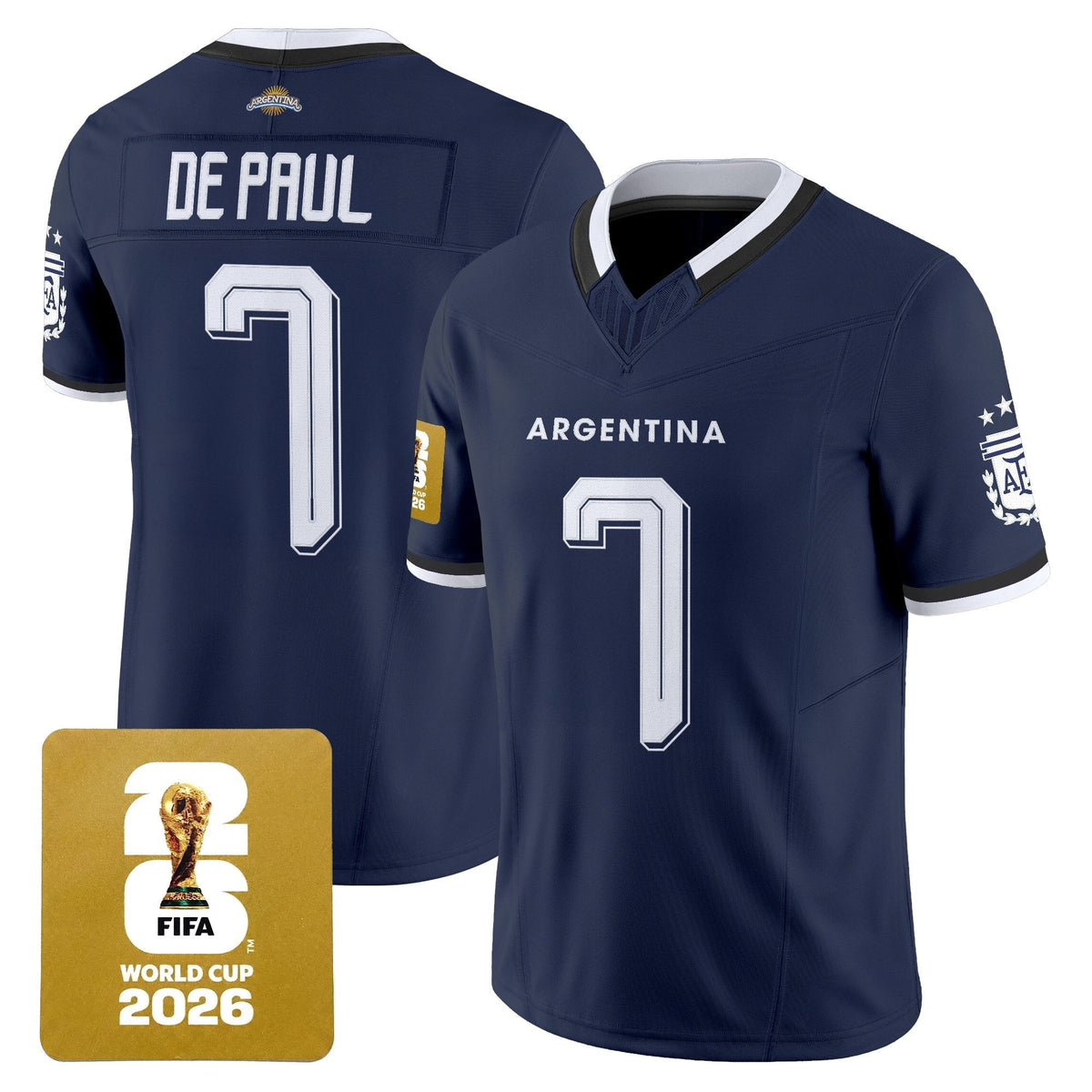Argentina 2026 World Cup Vapor Football Jersey - Stitched-Cuztomshoes