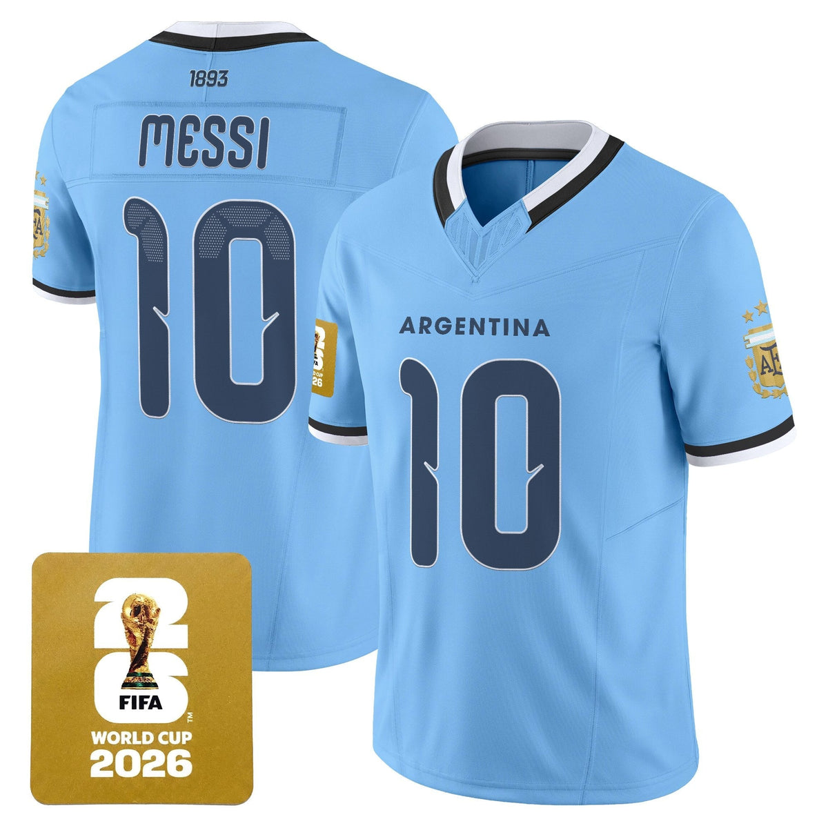 Argentina 2026 World Cup Vapor Football Jersey - Stitched-Cuztomshoes