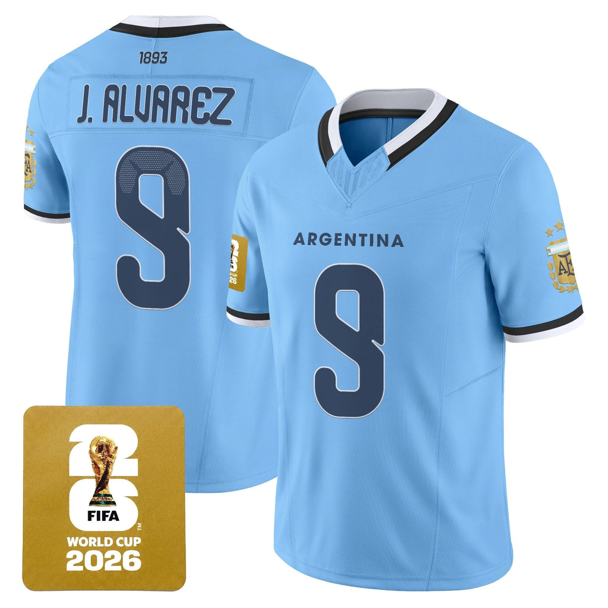 Argentina 2026 World Cup Vapor Football Jersey - Stitched-Cuztomshoes