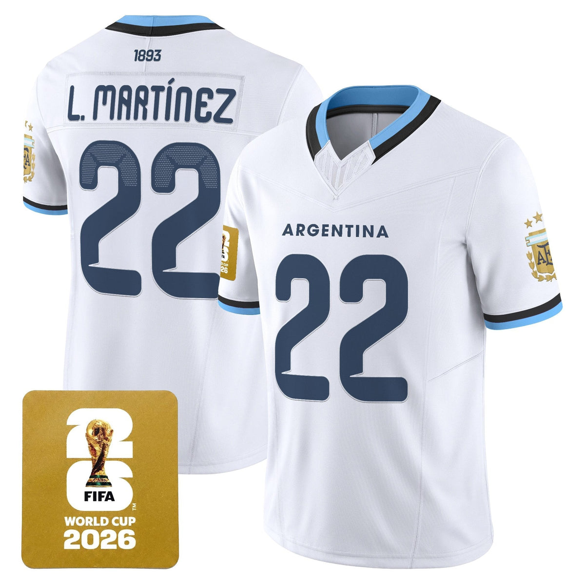 Argentina 2026 World Cup Vapor Football Jersey - Stitched-Cuztomshoes