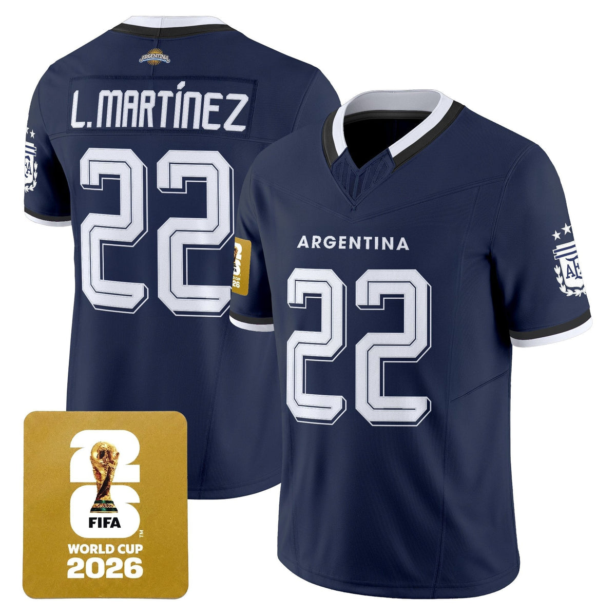 Argentina 2026 World Cup Vapor Football Jersey - Stitched-Cuztomshoes