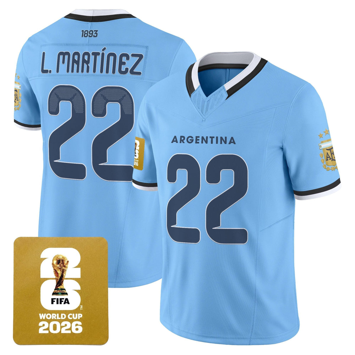 Argentina 2026 World Cup Vapor Football Jersey - Stitched-Cuztomshoes