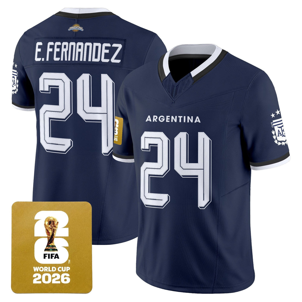 Argentina 2026 World Cup Vapor Football Jersey - Stitched-Cuztomshoes