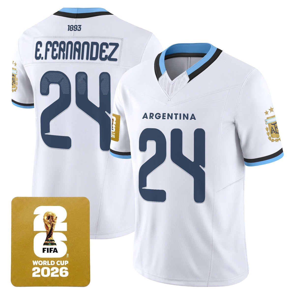 Argentina 2026 World Cup Vapor Football Jersey - Stitched-Cuztomshoes