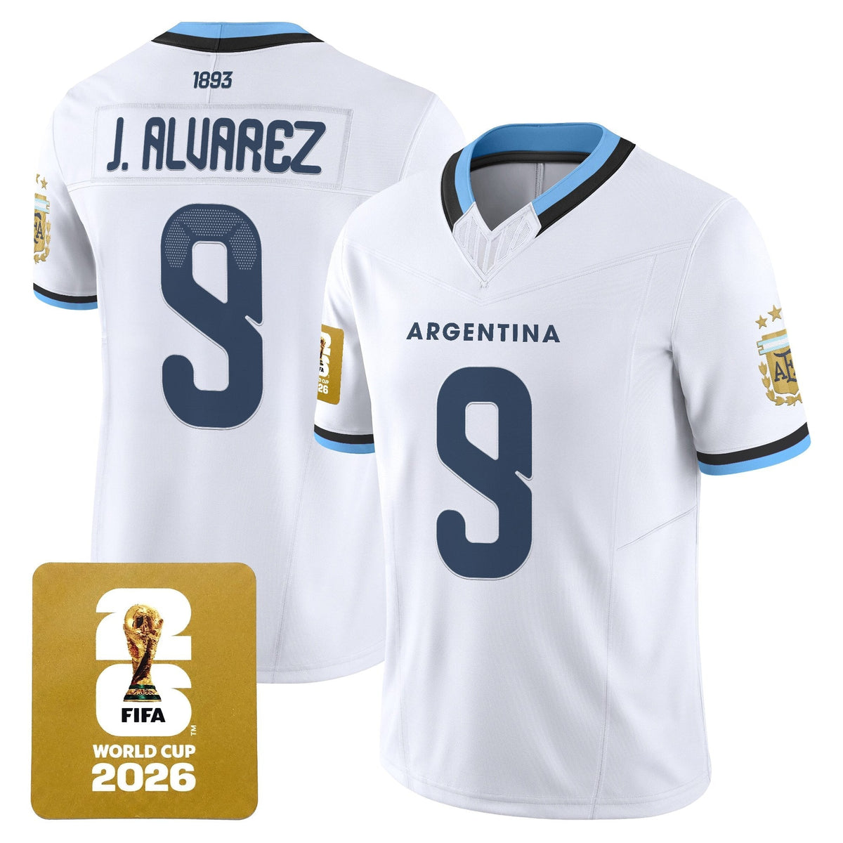 Argentina 2026 World Cup Vapor Football Jersey - Stitched-Cuztomshoes