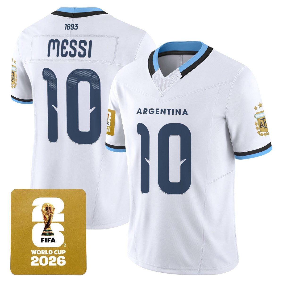 Argentina 2026 World Cup Vapor Football Jersey - Stitched-Cuztomshoes
