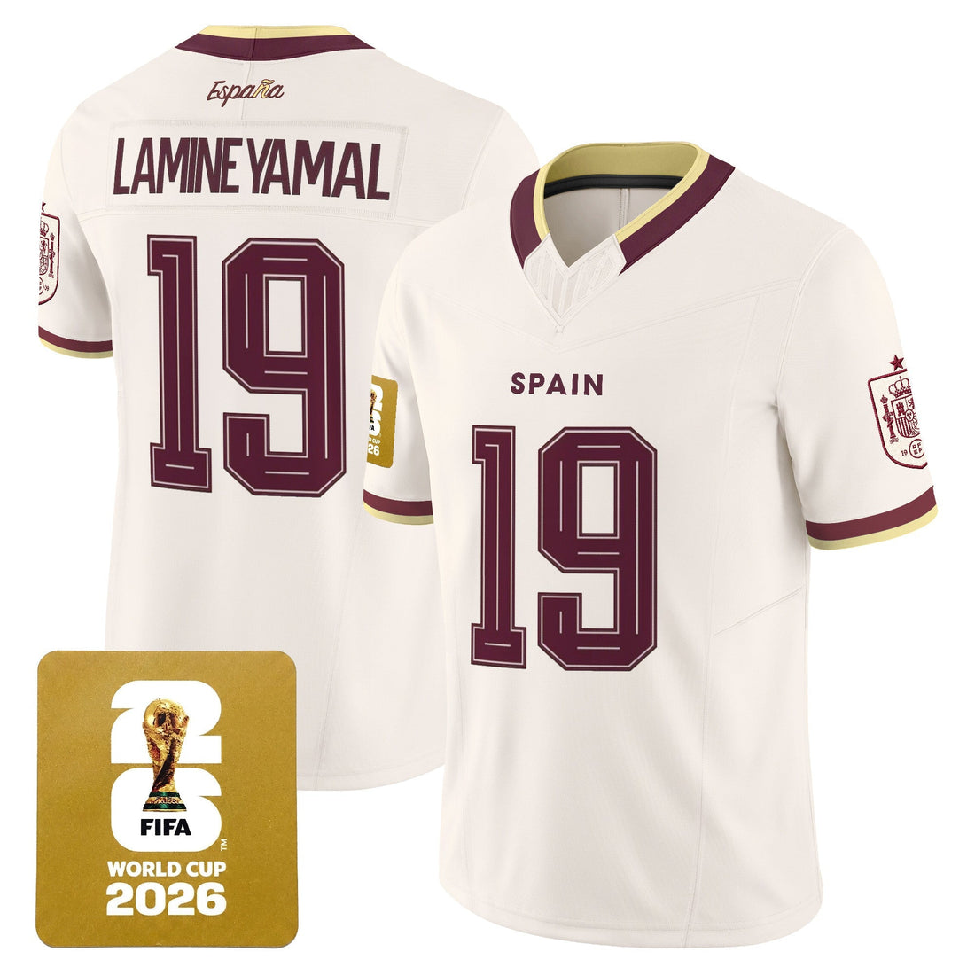 Spain 2026 World Cup Vapor Football Jersey - Stitched-Cuztomshoes