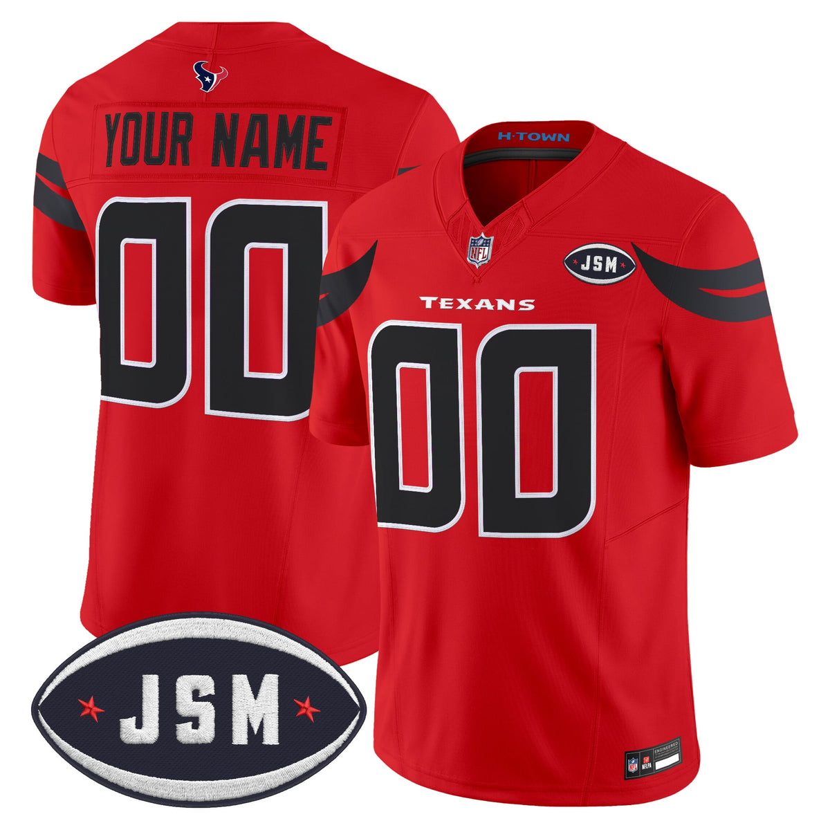 Houston Texan Janice McNair Memorial Patch Vapor Limited Custom Jersey - Stitched-Cuztomshoes