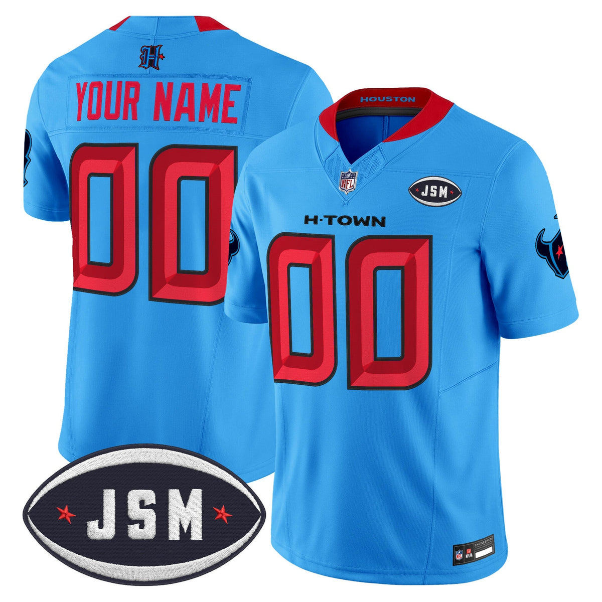 Houston Texan Janice McNair Memorial Patch Vapor Limited Custom Jersey - Stitched-Cuztomshoes