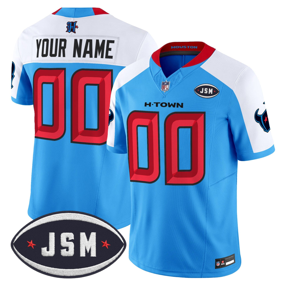 Houston Texan Janice McNair Memorial Patch Vapor Limited Custom Jersey - Stitched-Cuztomshoes