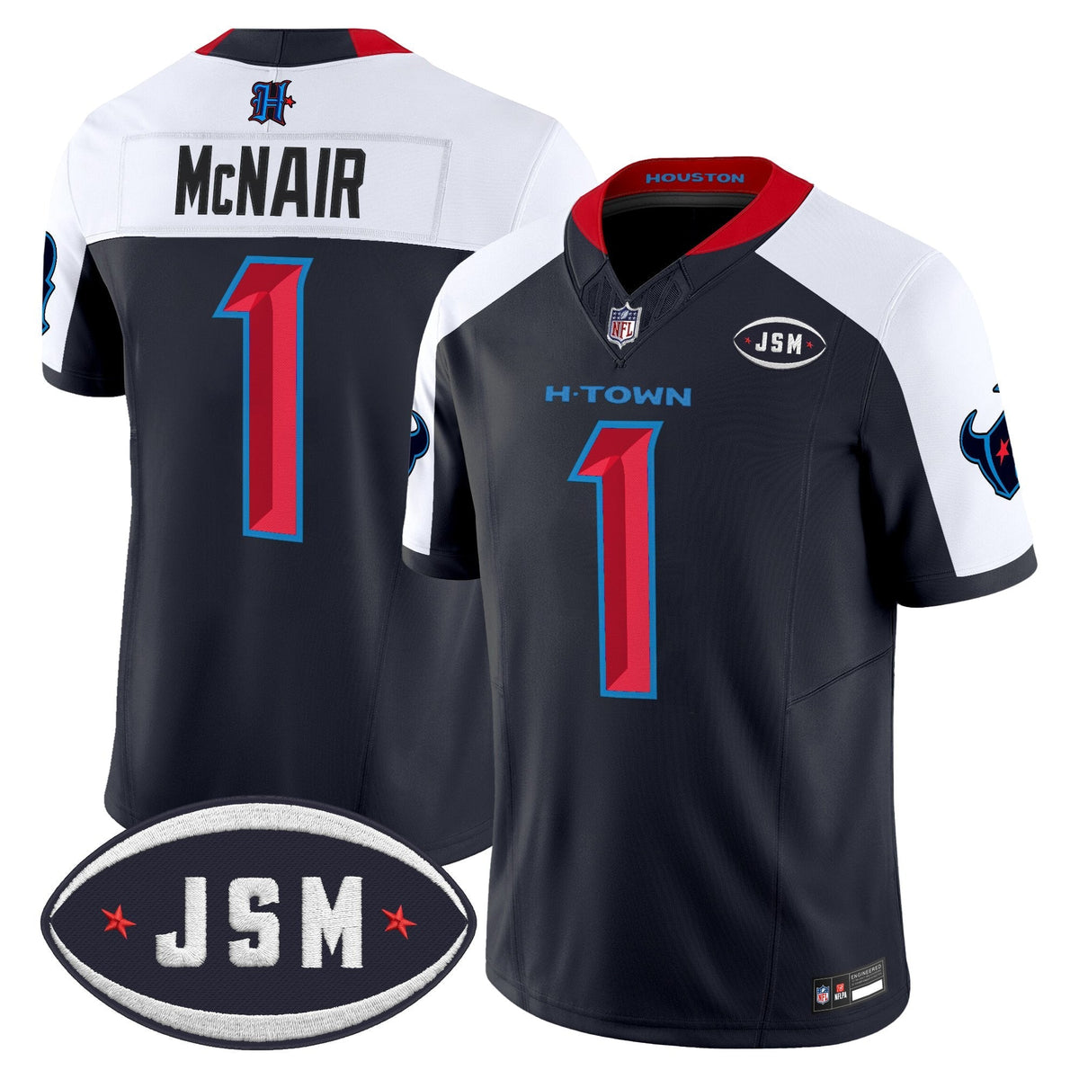 Houston Texan Janice McNair Memorial Patch Vapor Limited Jersey - Stitched-Cuztomshoes