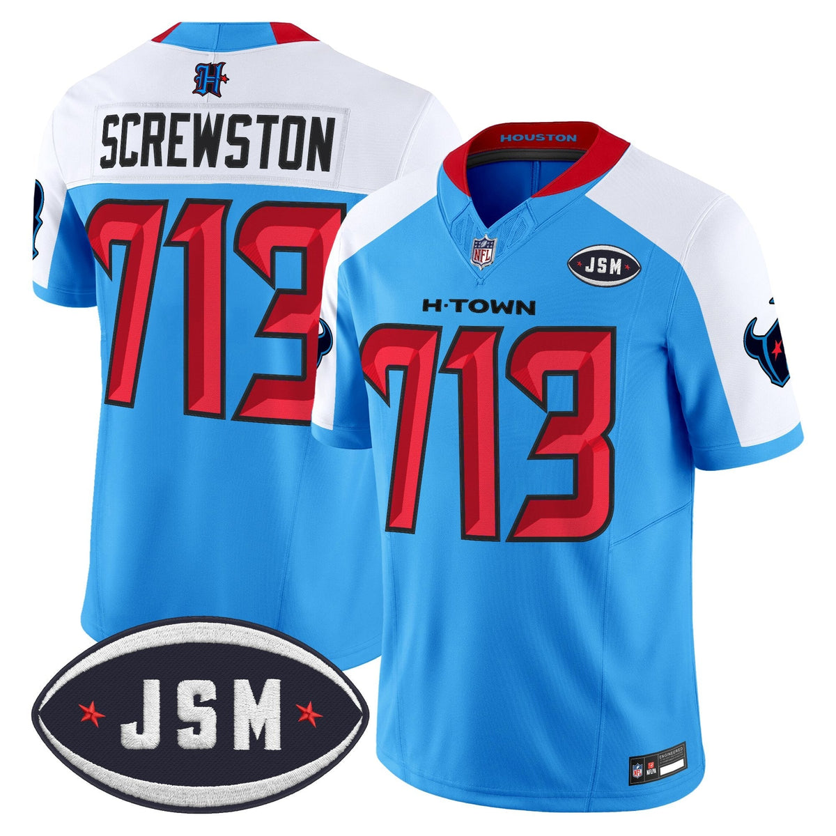 Houston Texan Janice McNair Memorial Patch Vapor Limited Jersey - Stitched-Cuztomshoes