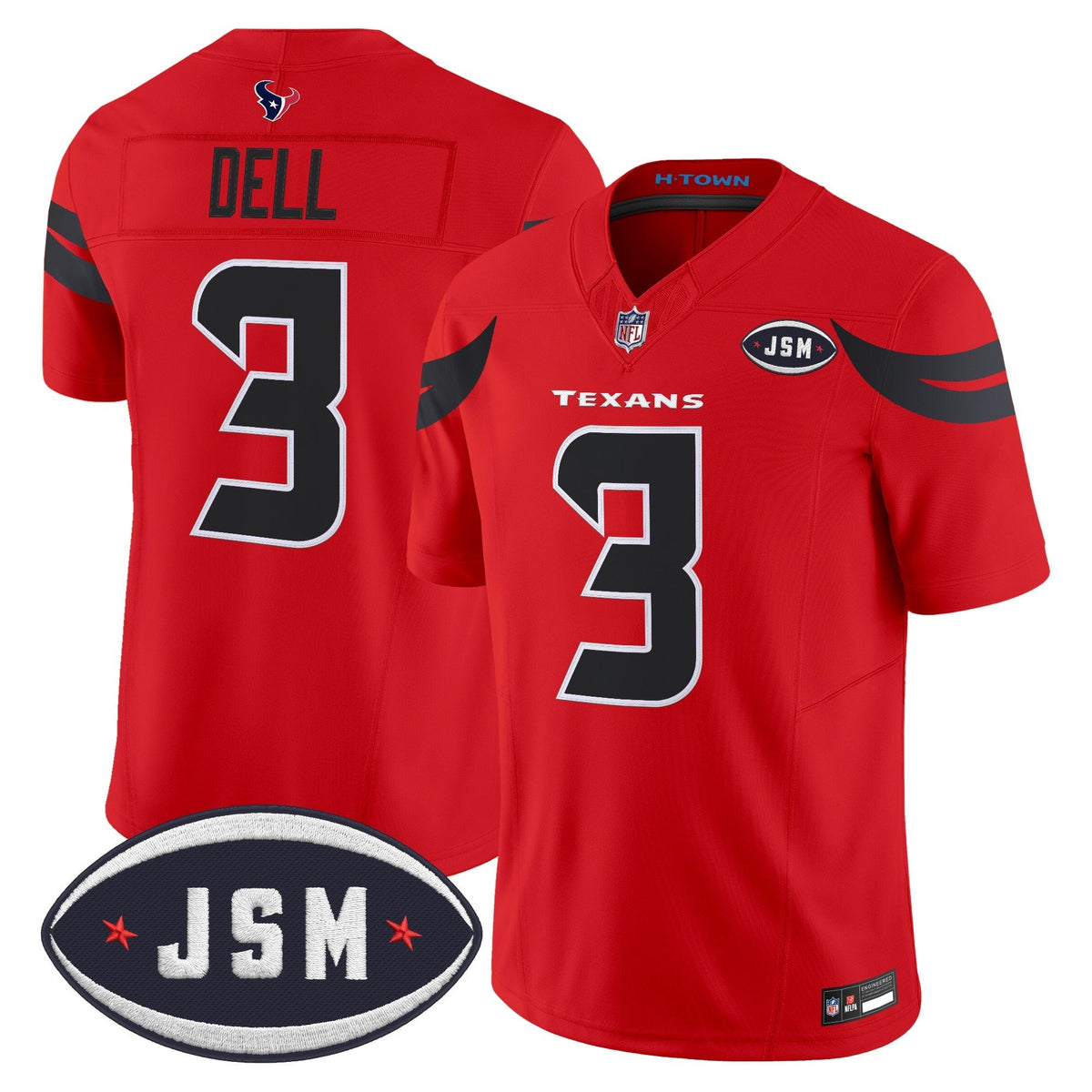 Houston Texan Janice McNair Memorial Patch Vapor Limited Jersey - Stitched-Cuztomshoes