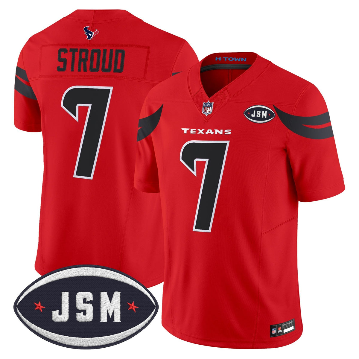 Houston Texan Janice McNair Memorial Patch Vapor Limited Jersey - Stitched-Cuztomshoes