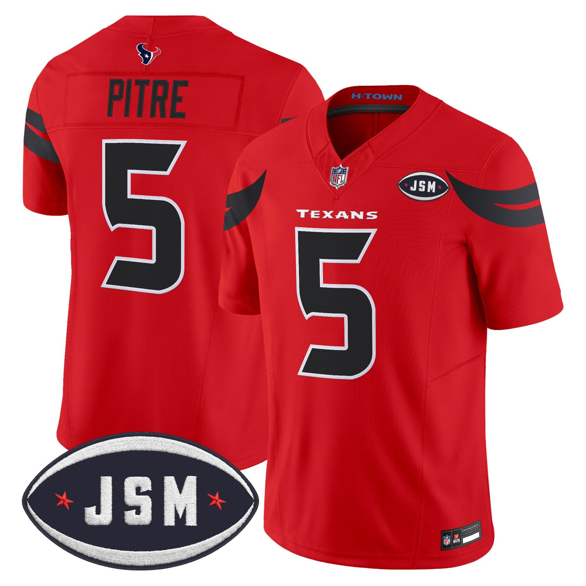 Houston Texan Janice McNair Memorial Patch Vapor Limited Jersey - Stitched-Cuztomshoes