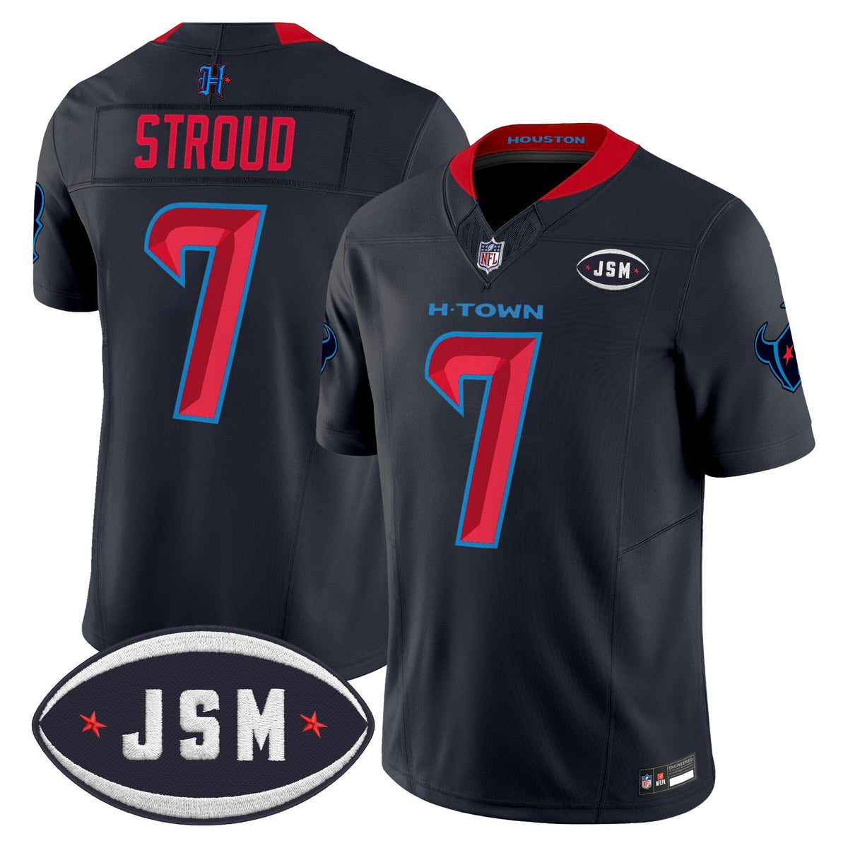 Houston Texan Janice McNair Memorial Patch Vapor Limited Jersey - Stitched-Cuztomshoes