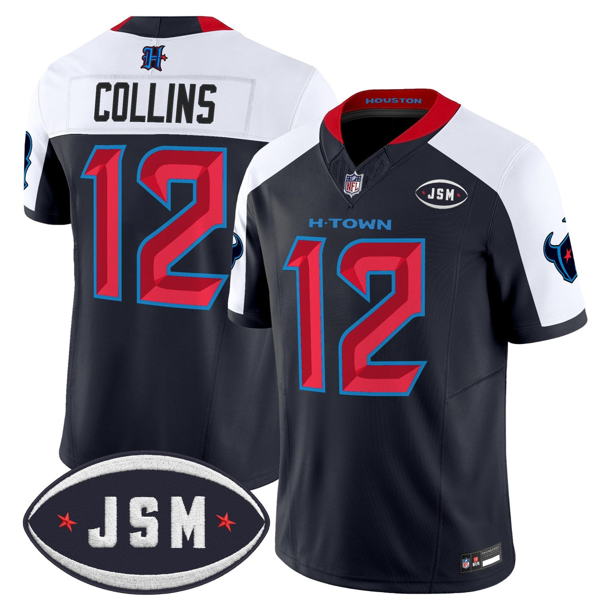 Houston Texan Janice McNair Memorial Patch Vapor Limited Jersey - Stitched-Cuztomshoes