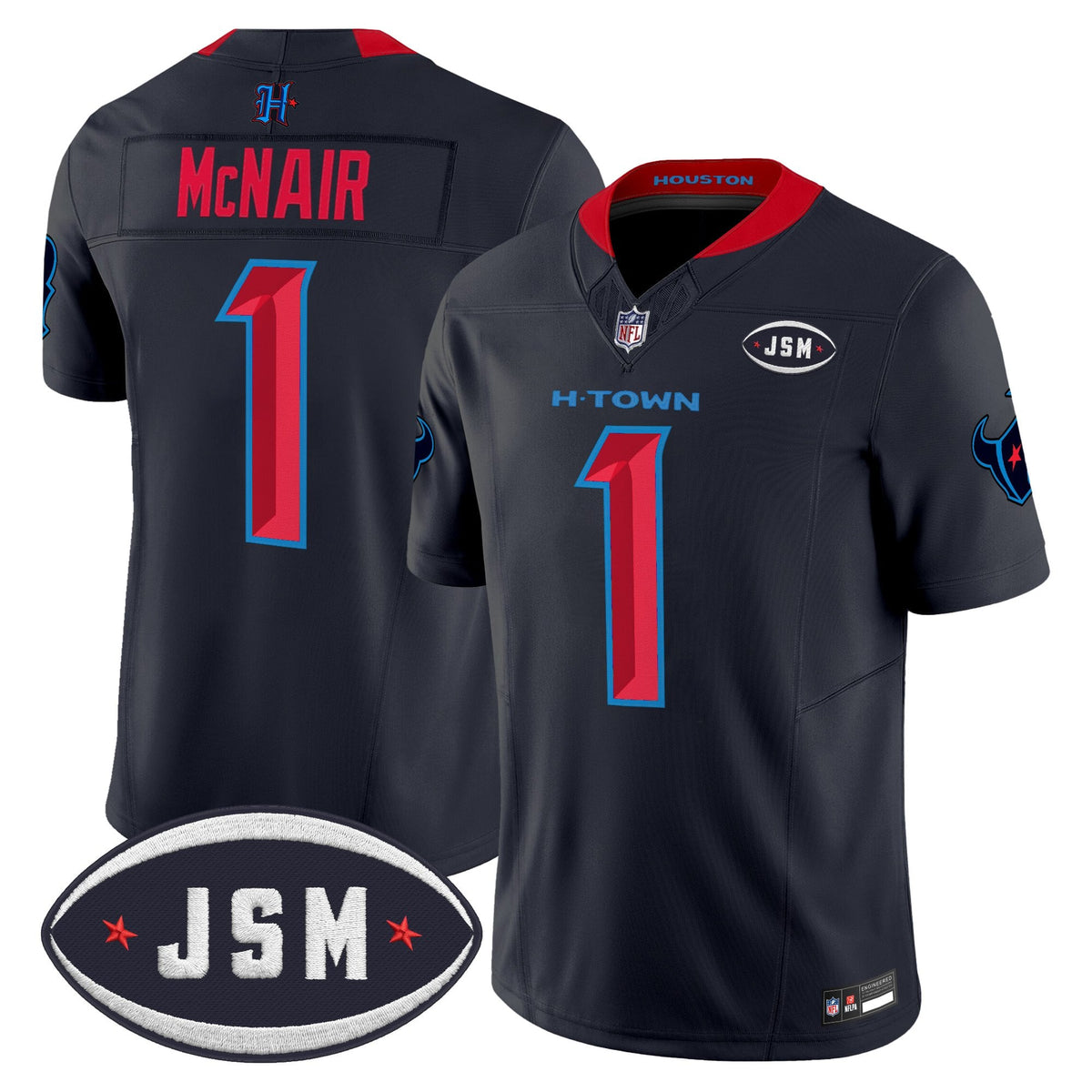 Houston Texan Janice McNair Memorial Patch Vapor Limited Jersey - Stitched-Cuztomshoes