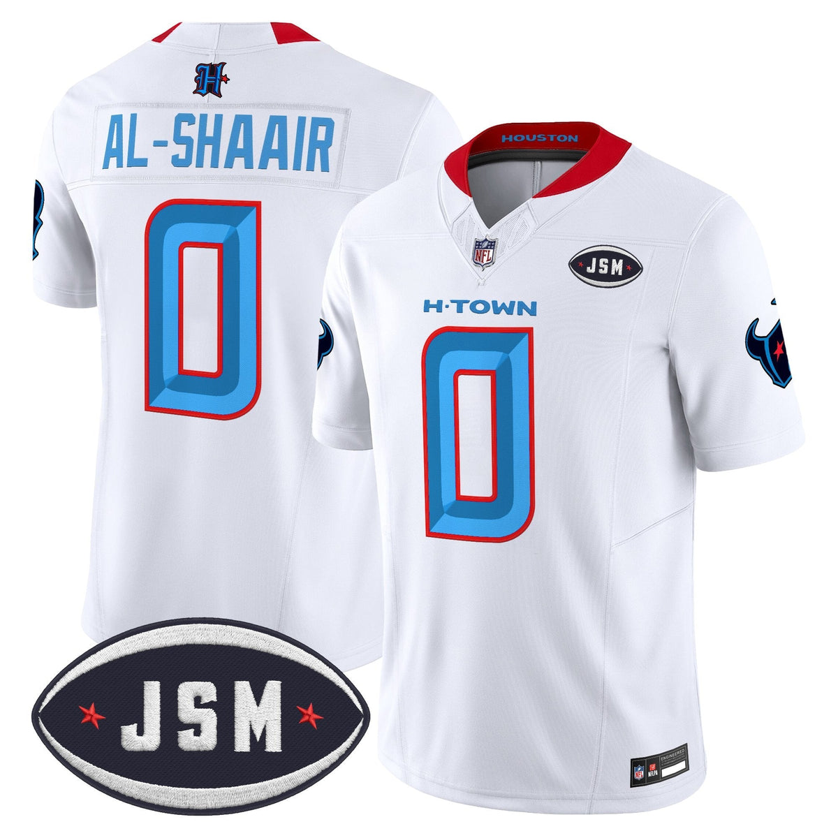 Houston Texan Janice McNair Memorial Patch Vapor Limited Jersey - Stitched-Cuztomshoes