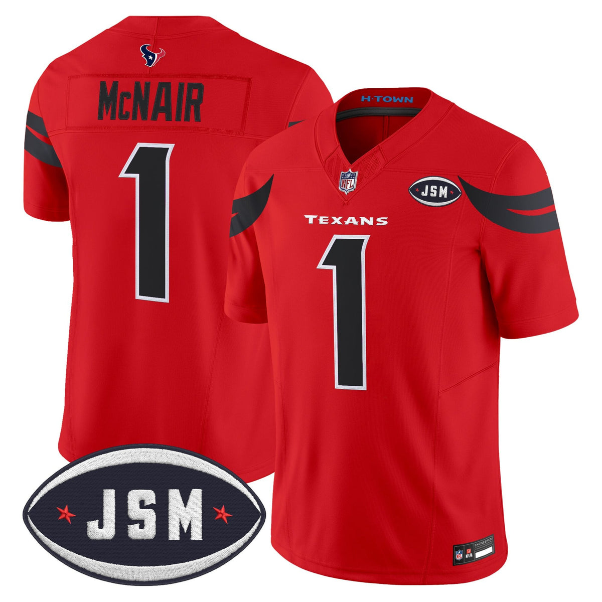 Houston Texan Janice McNair Memorial Patch Vapor Limited Jersey - Stitched-Cuztomshoes
