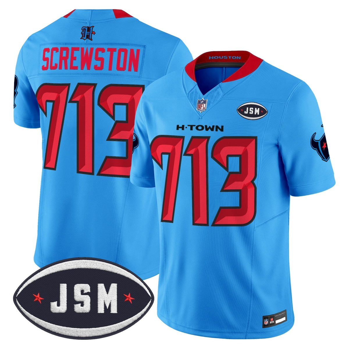 Houston Texan Janice McNair Memorial Patch Vapor Limited Jersey - Stitched-Cuztomshoes